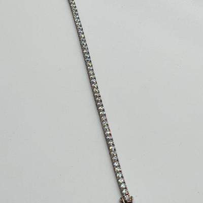 LOT 16: Diamonique CZ Sterling Silver 7-1/2