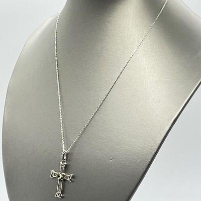 LOT 17: Sterling Celtic Cross Pendant Made in Ireland on 18