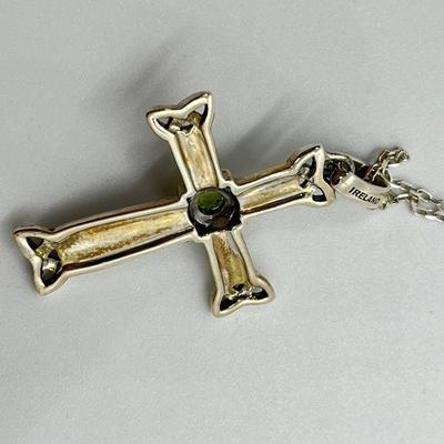LOT 17: Sterling Celtic Cross Pendant Made in Ireland on 18" Silver Chain