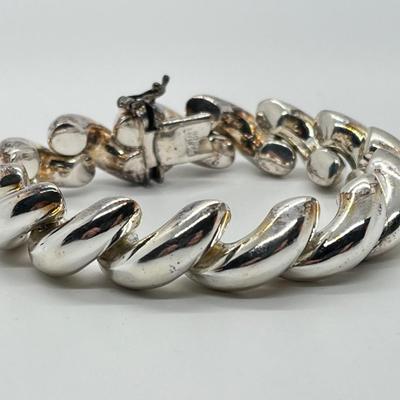 LOT 21: Bold San Marco Sterling Silver 7-1/4