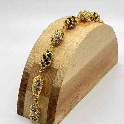 LOT 40: Jaqueline Kennedy Reproduction Royal Color Bracelet - 7-1/4" - 8-1/4"