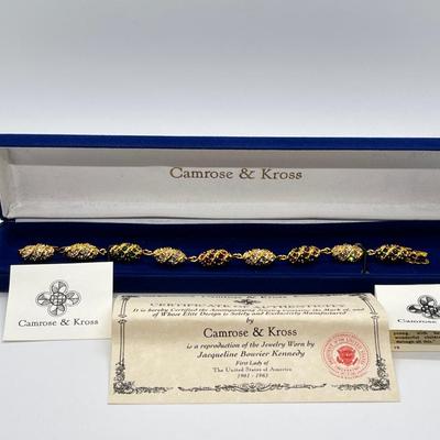 LOT 40: Jaqueline Kennedy Reproduction Royal Color Bracelet - 7-1/4" - 8-1/4"