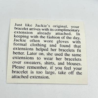LOT 40: Jaqueline Kennedy Reproduction Royal Color Bracelet - 7-1/4" - 8-1/4"