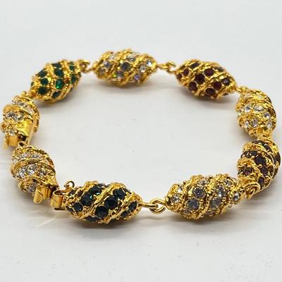 LOT 40: Jaqueline Kennedy Reproduction Royal Color Bracelet - 7-1/4" - 8-1/4"