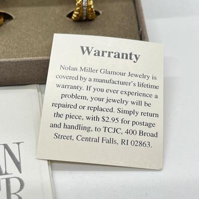 LOT 42: Nolan Miller Any Occasion Pierced Hoop Earrings
