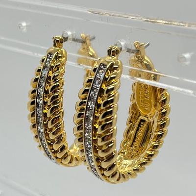 LOT 42: Nolan Miller Any Occasion Pierced Hoop Earrings