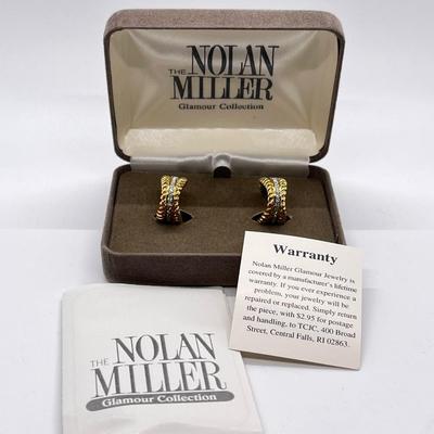 LOT 42: Nolan Miller Any Occasion Pierced Hoop Earrings