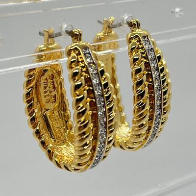 LOT 42: Nolan Miller Any Occasion Pierced Hoop Earrings