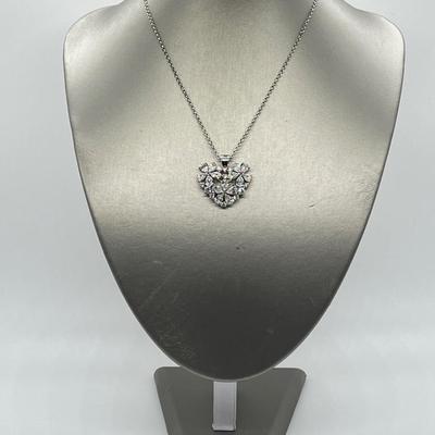 LOT 44: Nolan Miller True Love Pendant with Adjustable Chain - 16" + 2" ext.