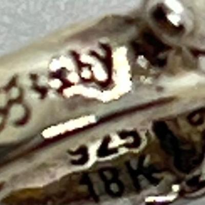 LOT 49: Barbara Bixby Gemstone Key Enhancer/Pendant - Sterling Silver &18K Gold - Madeira Citrine
