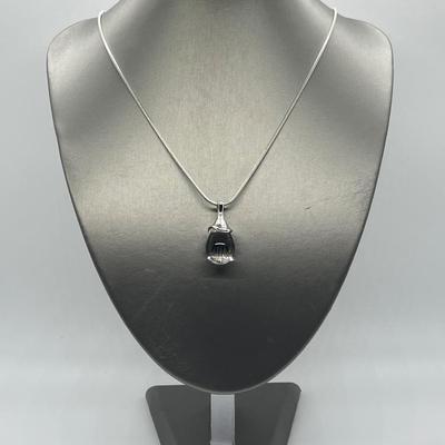 LOT 59: RLM Studio Sterling Crystal Pendant on 24