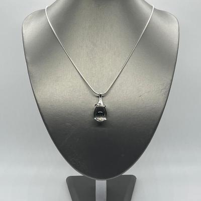 LOT 59: RLM Studio Sterling Crystal Pendant on 24