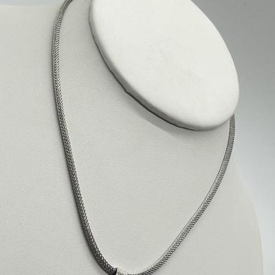 LOT 66: Sterling Silver 2 ct Diamonique Cushion Cut Pendant on  Adjustable Necklace - 16