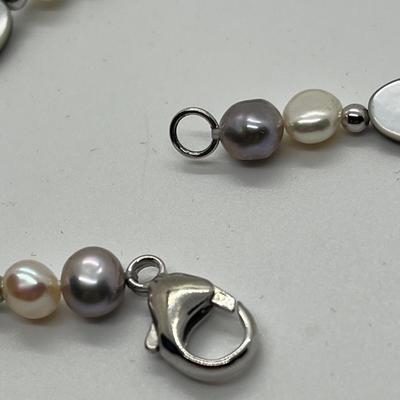 LOT 79: Honora Sterling Silver, Mother-Of-Pearl and Cultured Freshwater Pearl 24: Necklace