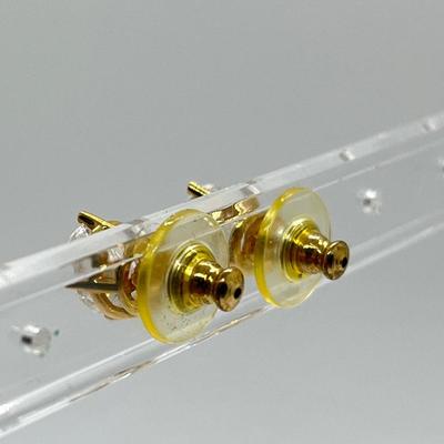 LOT 102: 14K Gold -2.78 gtw - Diamonique 4 ct tw Stud Earrings