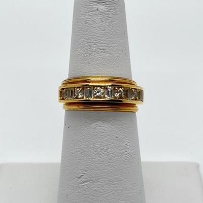 LOT 103: Three Stacking 14K Gold Rings - 3.76 gtw