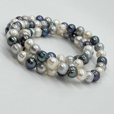 LOT 108: Set of Three Honora Pearl Stretch Bracelets