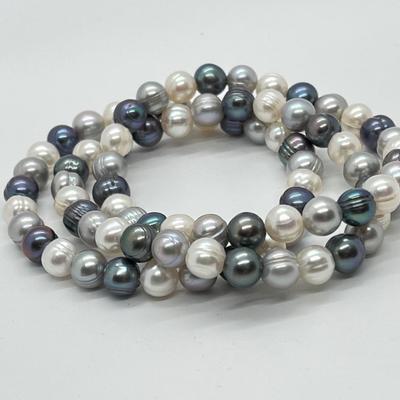 LOT 108: Set of Three Honora Pearl Stretch Bracelets