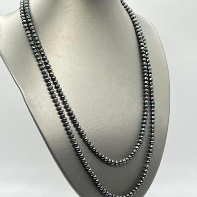 LOT 109 Honora Black Cultured Freshwater Pearl 48" Necklace