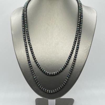 LOT 109 Honora Black Cultured Freshwater Pearl 48" Necklace