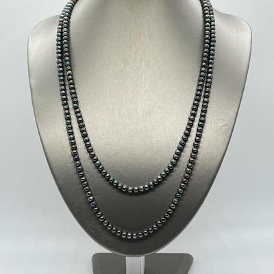 LOT 109 Honora Black Cultured Freshwater Pearl 48" Necklace
