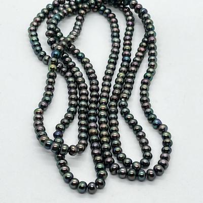LOT 109 Honora Black Cultured Freshwater Pearl 48" Necklace