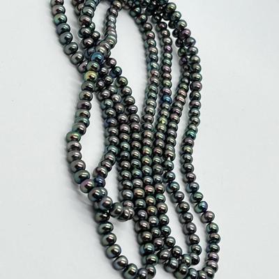 LOT 109 Honora Black Cultured Freshwater Pearl 48" Necklace