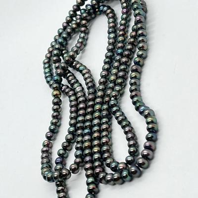 LOT 109 Honora Black Cultured Freshwater Pearl 48" Necklace