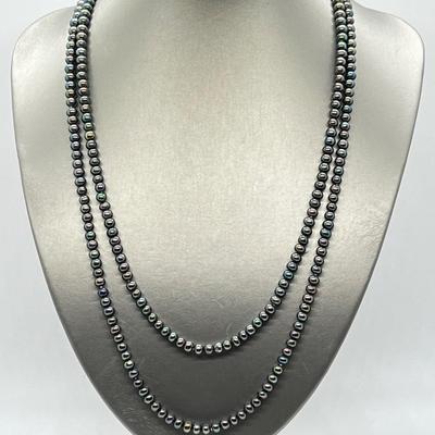 LOT 109 Honora Black Cultured Freshwater Pearl 48" Necklace