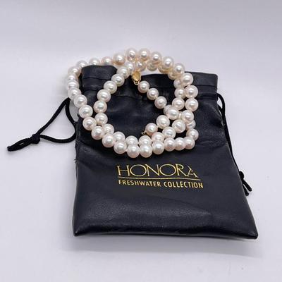 LOT 120: Honora 7mm Cultured Freshwater Pearl 18: Necklace