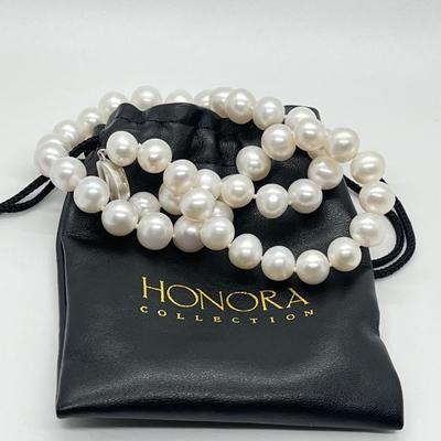 LOT 122: Honora 9mm "Potato" Cultured Freshwater Pearl 18" Necklace