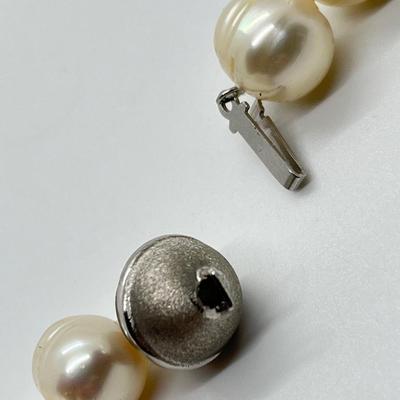 LOT 127: Honora 10.5mm Ringed Cultured Pearl 18" Necklace with Sterling Silver Clasp
