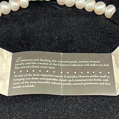 LOT 131: Honora 10mm Rondel Cultured Freshwater Pearl 17" Necklace