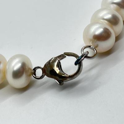 LOT 131: Honora 10mm Rondel Cultured Freshwater Pearl 17" Necklace