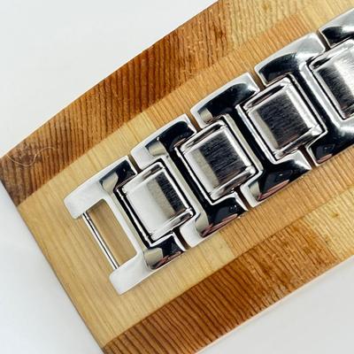 LOT 134: Diamonique Silvertone Sub-Dial Adjustable Bracelet Watch (Needs Battery)