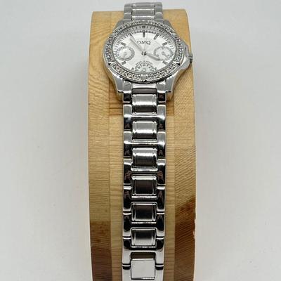 LOT 134: Diamonique Silvertone Sub-Dial Adjustable Bracelet Watch (Needs Battery)