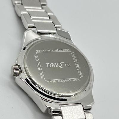 LOT 134: Diamonique Silvertone Sub-Dial Adjustable Bracelet Watch (Needs Battery)