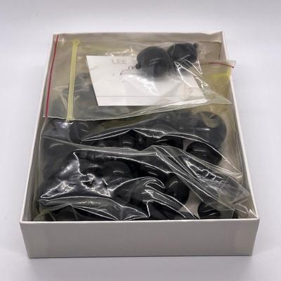 LOT 135: Lee Sands Kukui Nut 33" Ribbon Necklace & Earrings Set