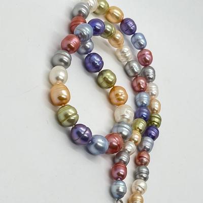 LOT 137: Honora 18" "Wildflowers" Graduated Ringed Cultured Pearl 18" Necklace with Sterling Clasp