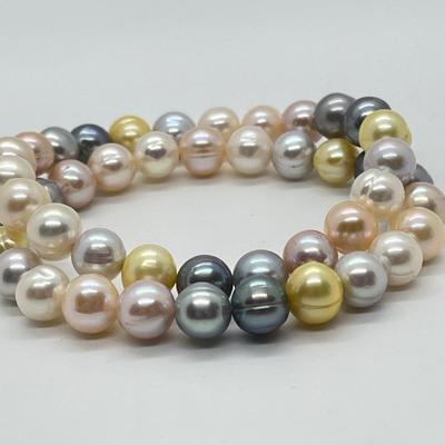 LOT 138: Honora Cultured Freshwater Pearl Multi-Color Set of Two Stretch Bracelets
