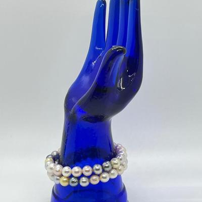 LOT 138: Honora Cultured Freshwater Pearl Multi-Color Set of Two Stretch Bracelets