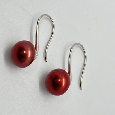 LOT 139: Honora Cherry Cultured Freshwater Pearl & Sterling Silver Drop Earrings