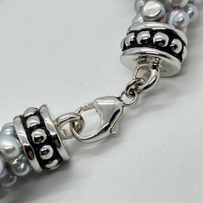 LOT 140: Honora Grey Cultured Freshwater Pearl 6-Strand Torsade 18" Necklace
