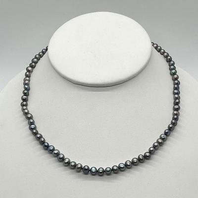 LOT 142: Lee Sands Cultured Pearl 18" Necklace and Earrings Set