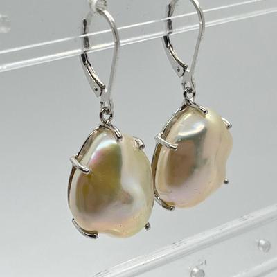 LOT 146: Honora Cultured Pearl Large Baroque Keshi Earrings