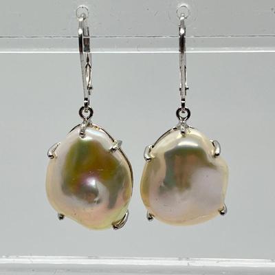 LOT 146: Honora Cultured Pearl Large Baroque Keshi Earrings