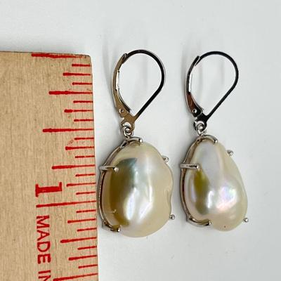 LOT 146: Honora Cultured Pearl Large Baroque Keshi Earrings