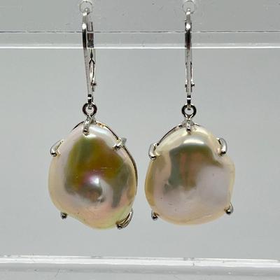LOT 146: Honora Cultured Pearl Large Baroque Keshi Earrings