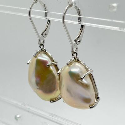 LOT 146: Honora Cultured Pearl Large Baroque Keshi Earrings