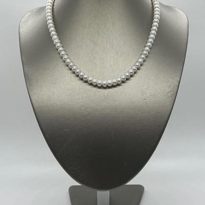 LOT 147: Honora Cultured Freshwater Pearl Three Piece Wardrobe Set - 18" Necklace, Stretch Bracelet, Stud Earrings